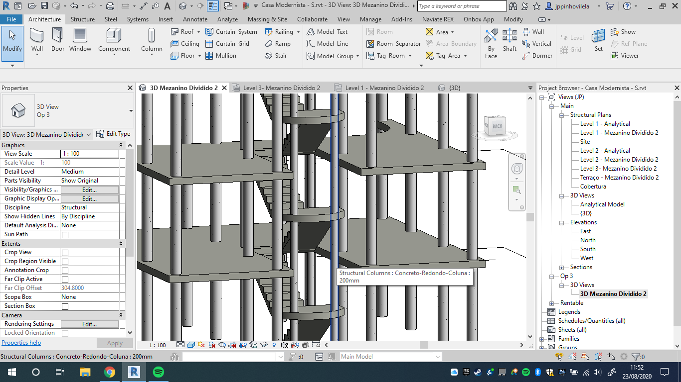 how-to-put-columns-on-stairs-in-revit-autodesk-community