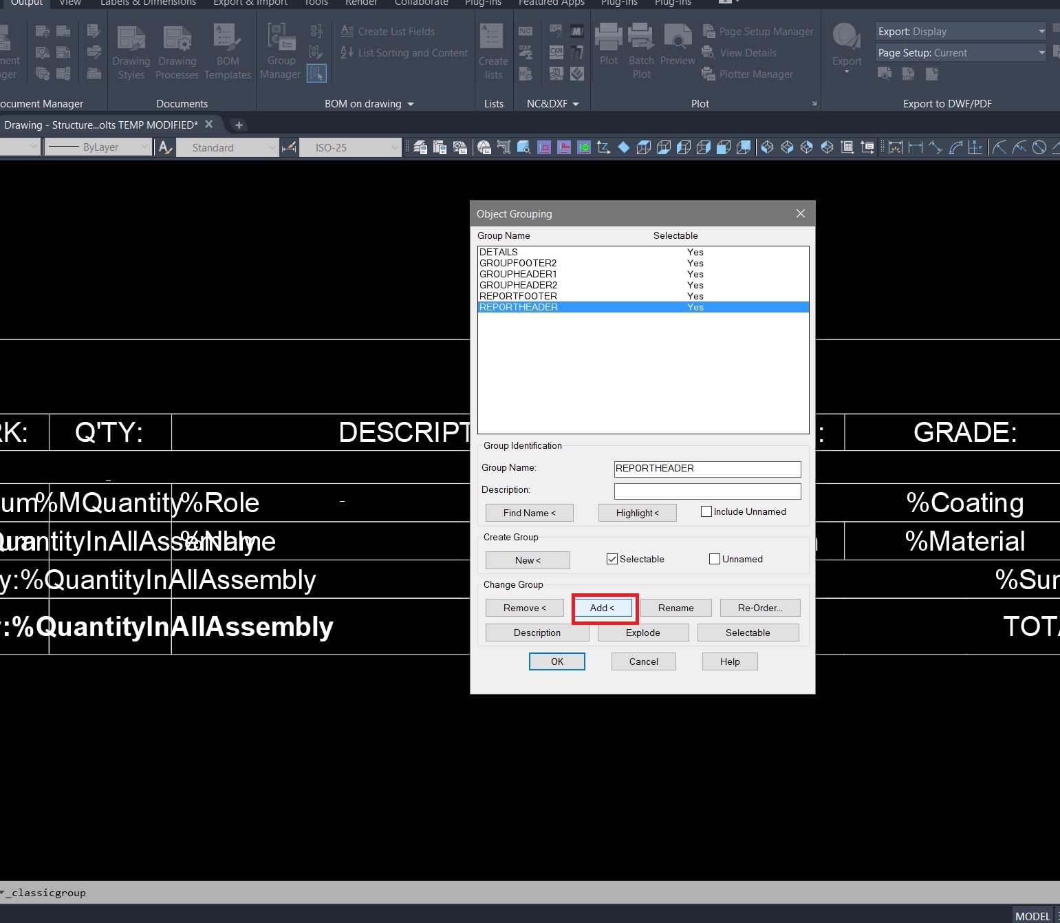 Custom Header for BOM on Sheet - Autodesk Community