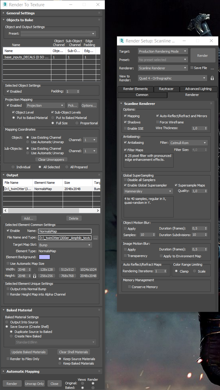 Problems with Render To Texture Function and Normal Maps - Autodesk ...