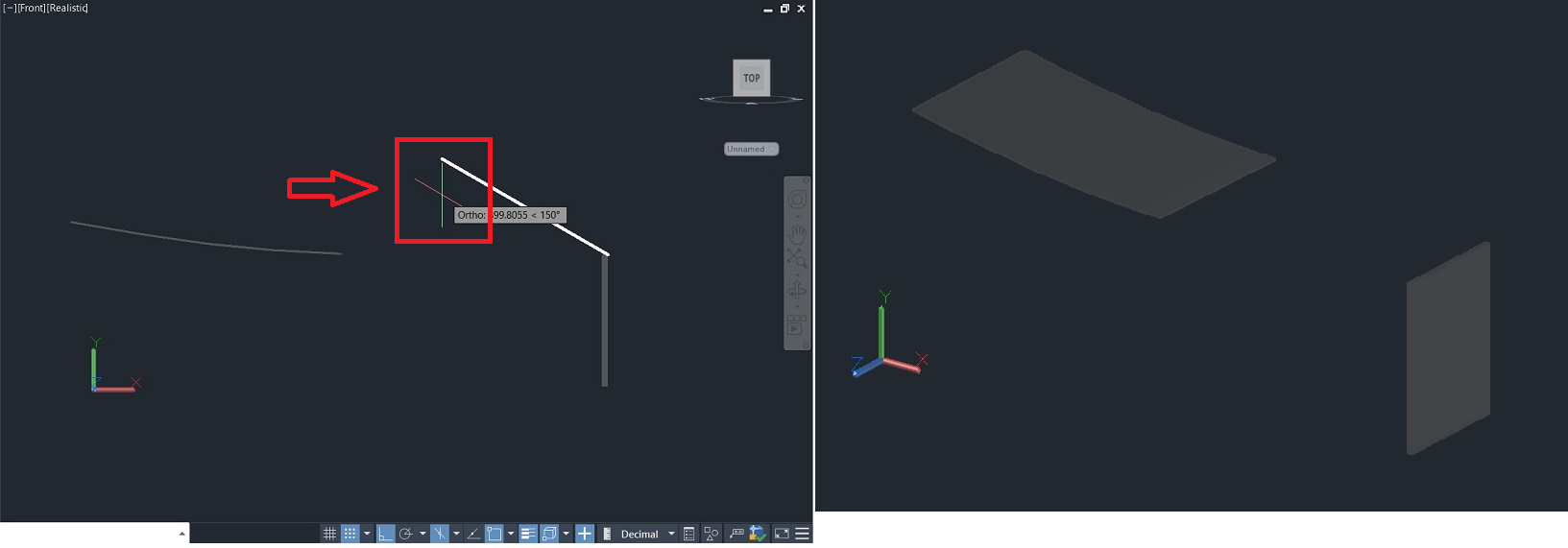 Solved: Can't draw a straight line according to x, y axis with ortho on -  Autodesk Community - AutoCAD