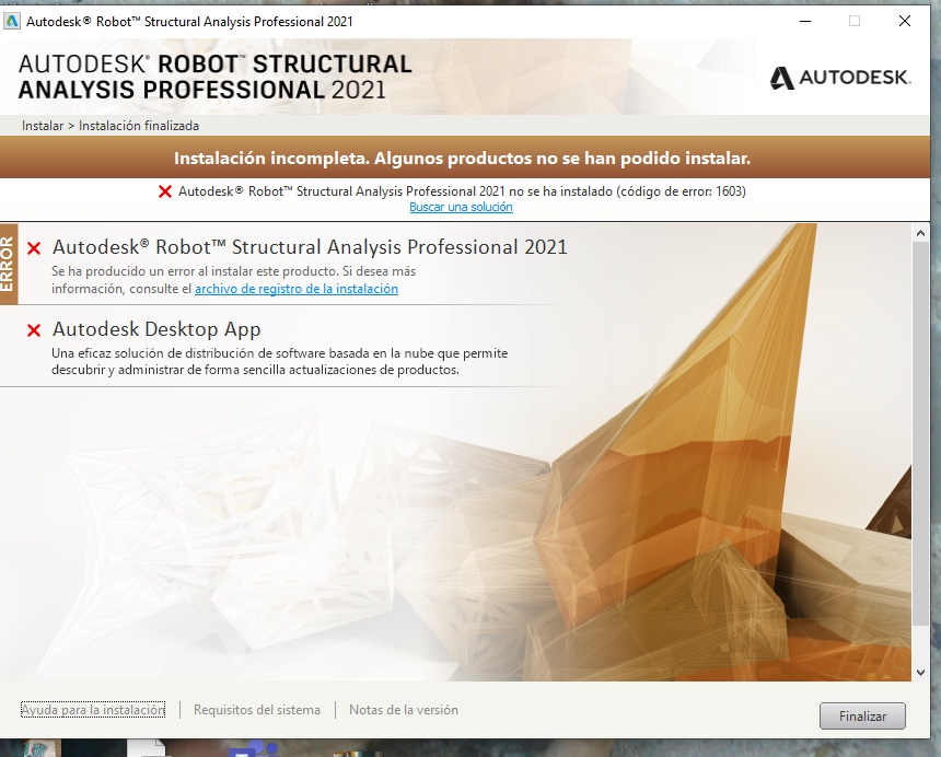 Solved: RSAP 2021 Instalation error - Autodesk Community - Robot Structural  Analysis Products