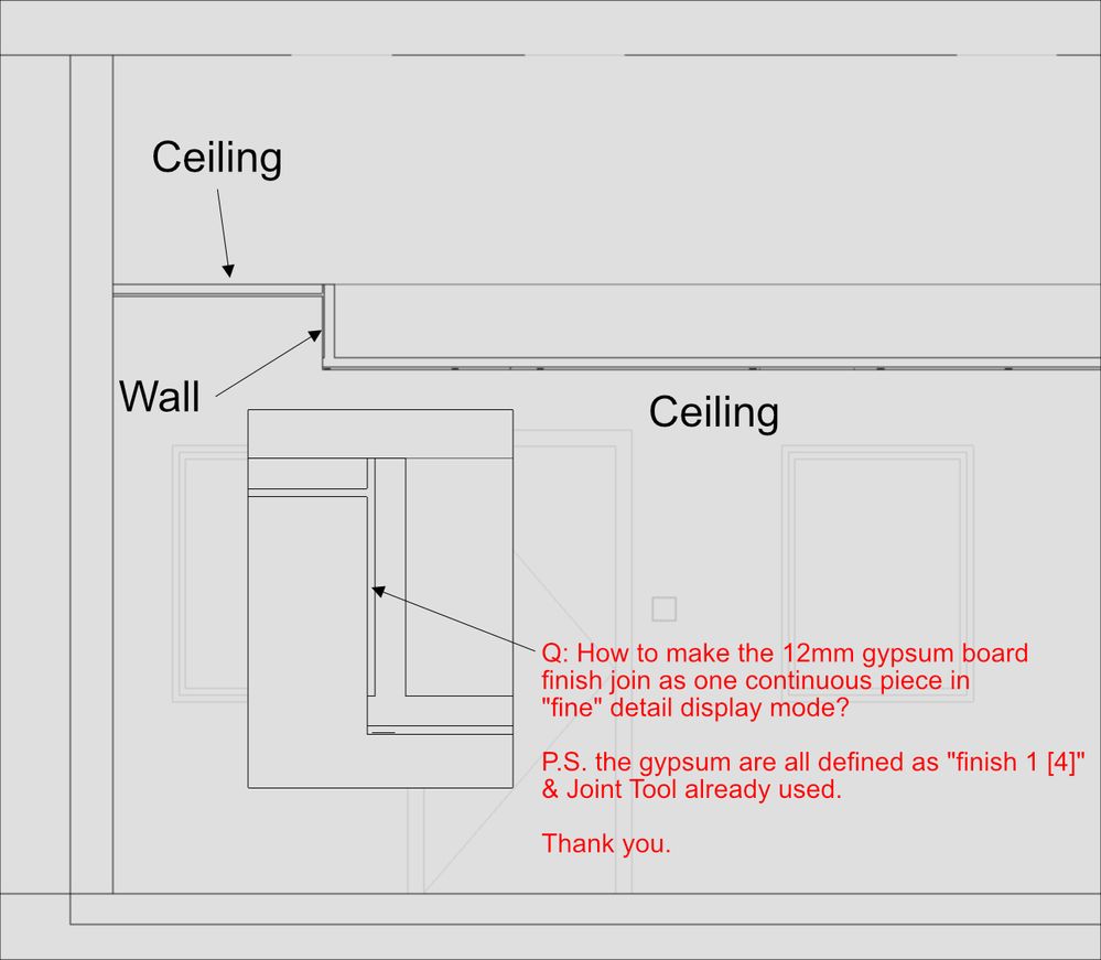 Solved: Gypsum finish on bulkhead as one continuous line - Autodesk  Community - Revit Products