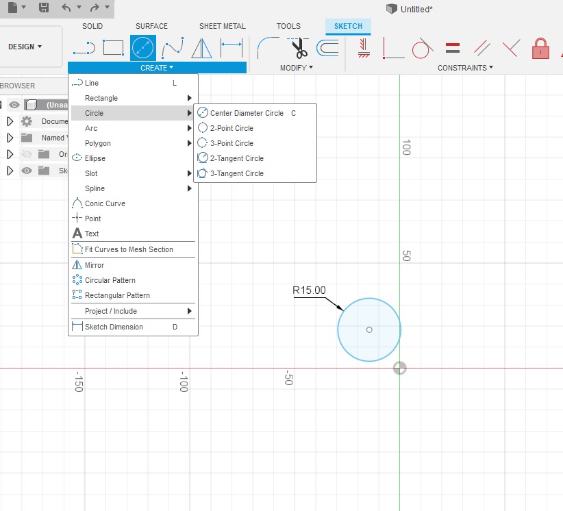 how to draw a circle using radius rather than diameter - Autodesk Community