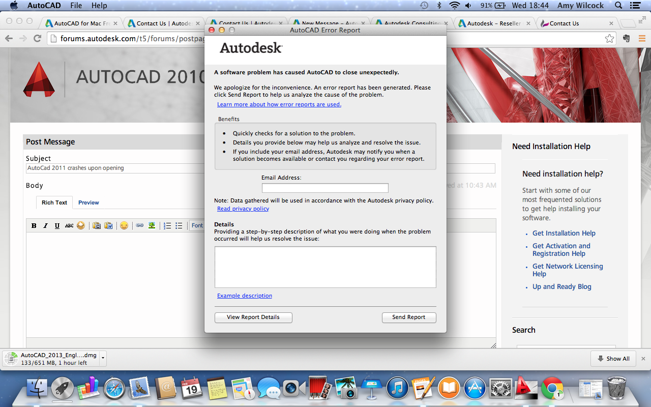 Autodesk AutoCAD 2011 license