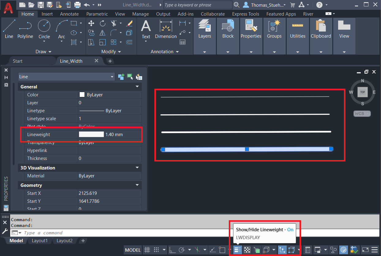 Solved: line width - Autodesk Community - AutoCAD on the web