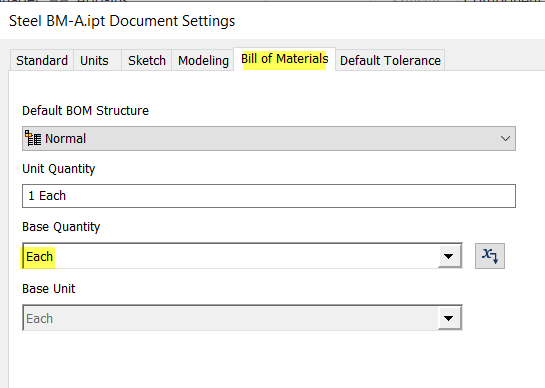 Solved: BOM Qty as unit not length - Autodesk Community