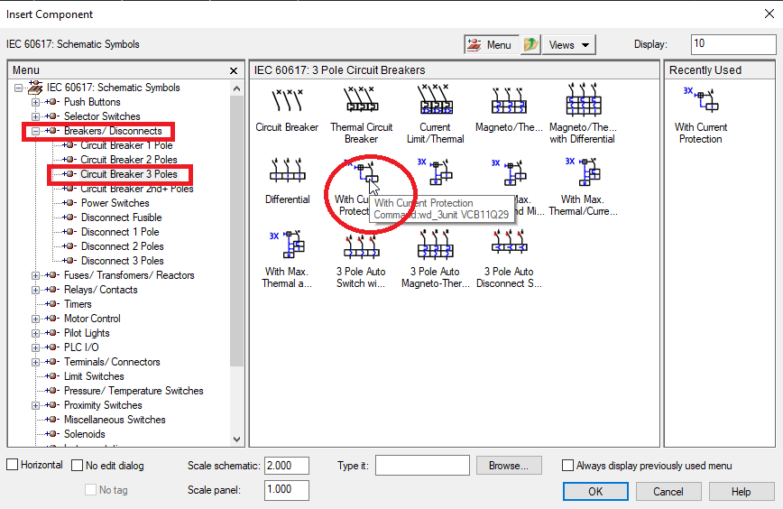 circuit breaker symbol autocad