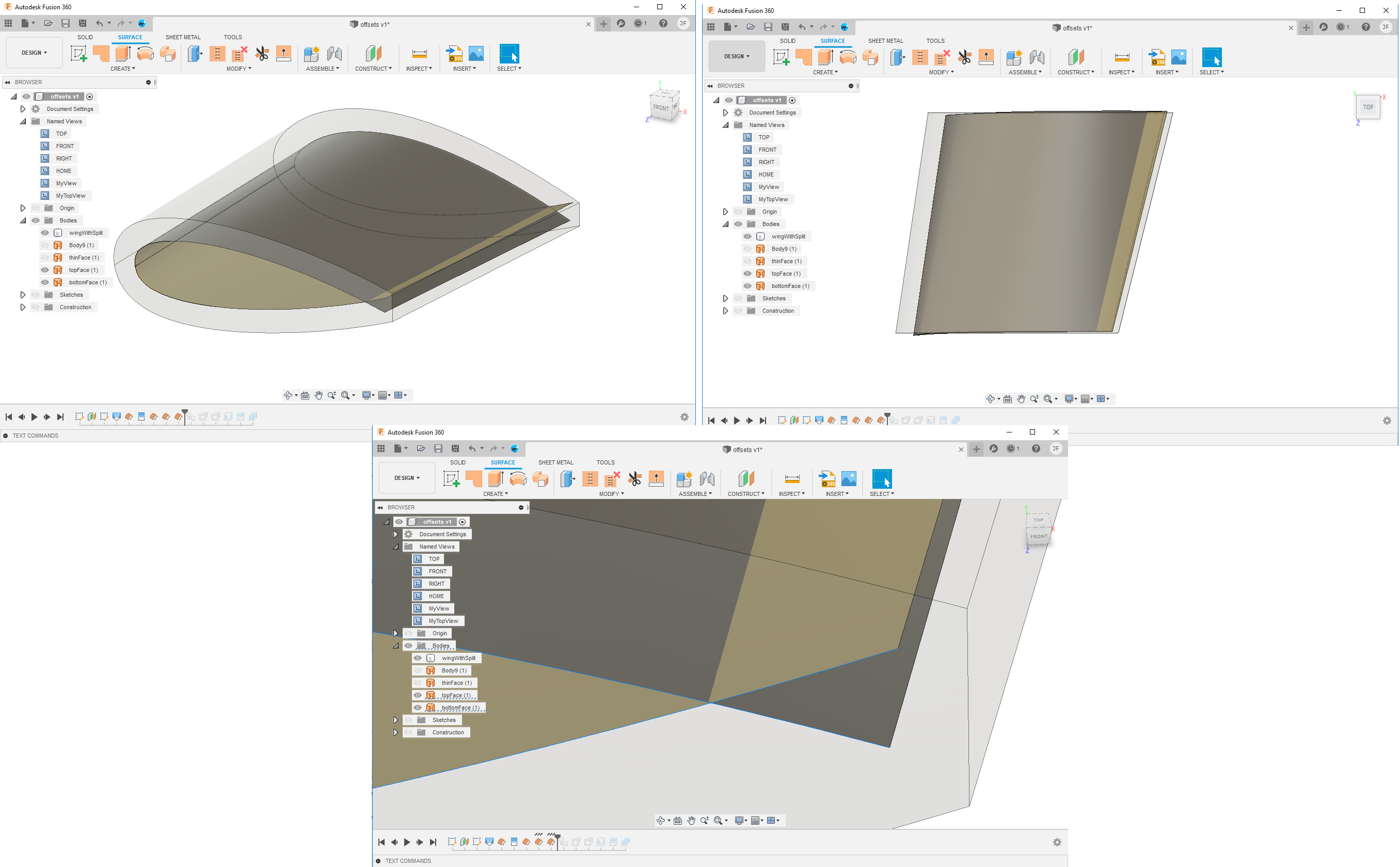 Offset face and combine failed for some geometrical forms Autodesk