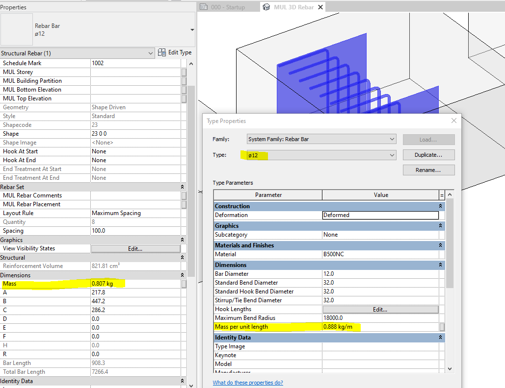 Calculate Mass (kg) on Rebar Instance Autodesk Community