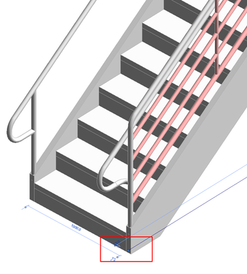 Second railing with adjusted Railing sketch