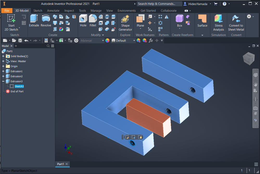 解決済み: 3Ｄモデル 押し出しのブール演算 - Autodesk Community