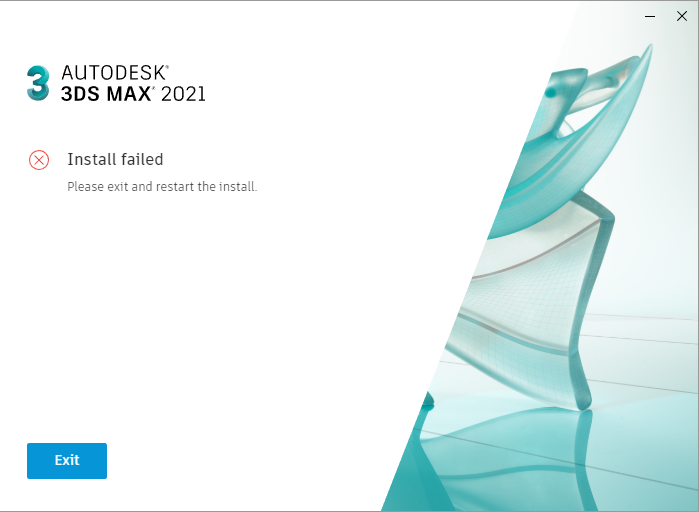 Solved: show Fail to install 3ds Max 2021 when run installation without any  show error - Autodesk Community