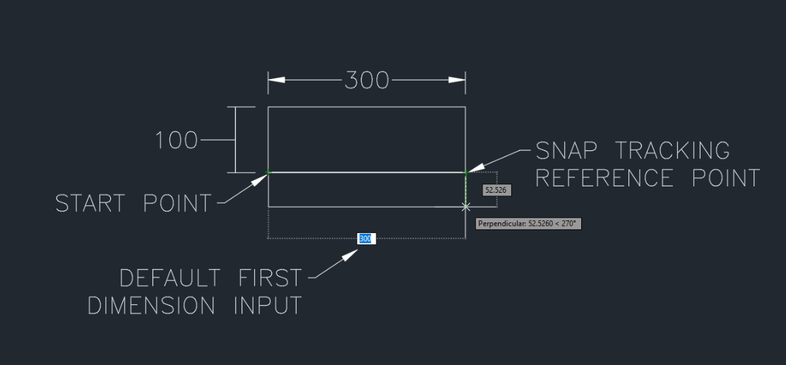 Distance entry using object snap tracking - Autodesk Community