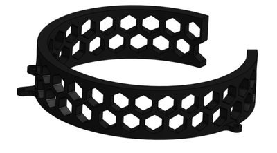 Non Angled Eliptical Bore Body with Patterned Hexagonal Emboss