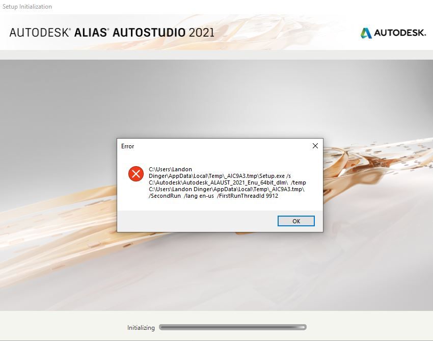 Cannot Install Alias on Windows, No error number given Autodesk Community