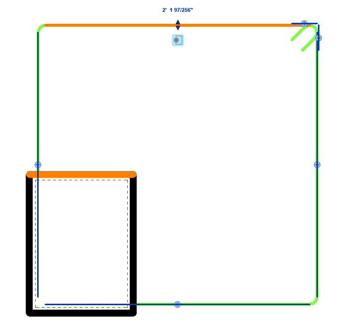 Before Implementing the Code (The Handles are constrained to the Host Face)