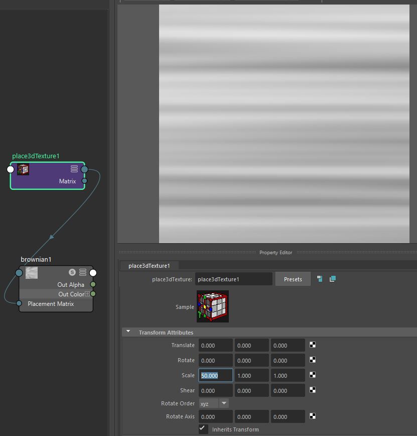 3d texture brownian - 3 values to adjust