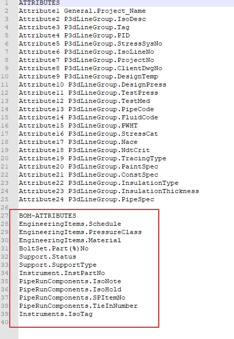 Isometrics Custom Attributes - Autodesk Community