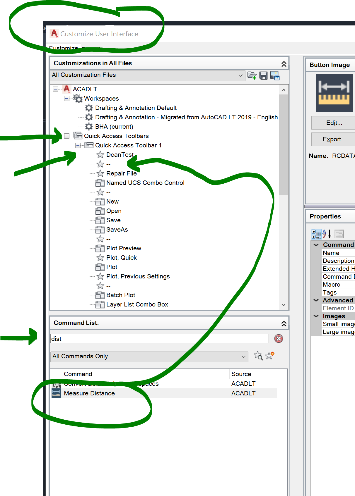 Distance command on toolbar - Autodesk Community