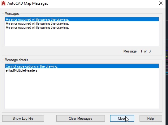 Solved: Error Map Message - Autodesk Community