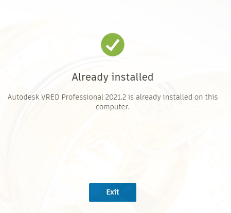 vred pro is already installed.PNG