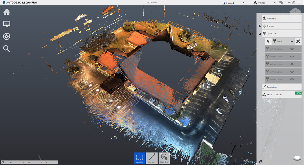 2 GB scan take by a single 5 minute pass walking around the building.
