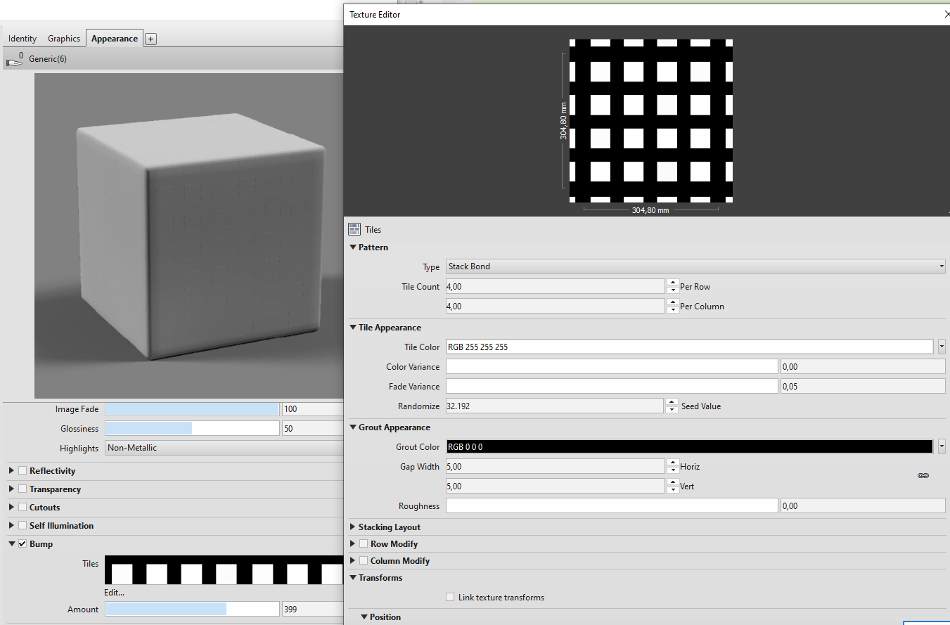 Procedural tile texture in bump material channel - Autodesk Community