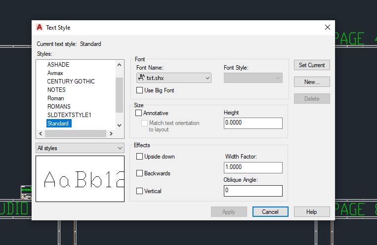 Solved: Text Style Manager - Autodesk Community