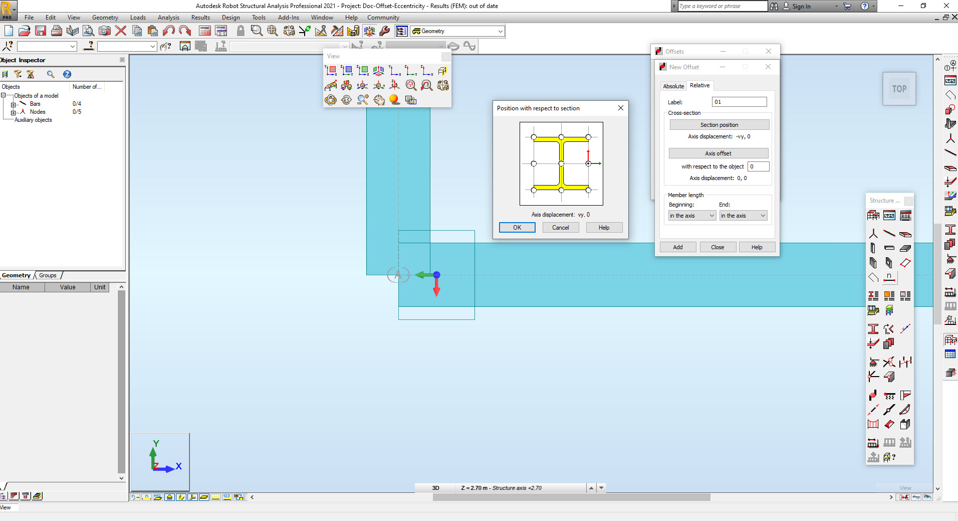 Solved: How to add a offset to any object? - Autodesk Community - Robot  Structural Analysis Products