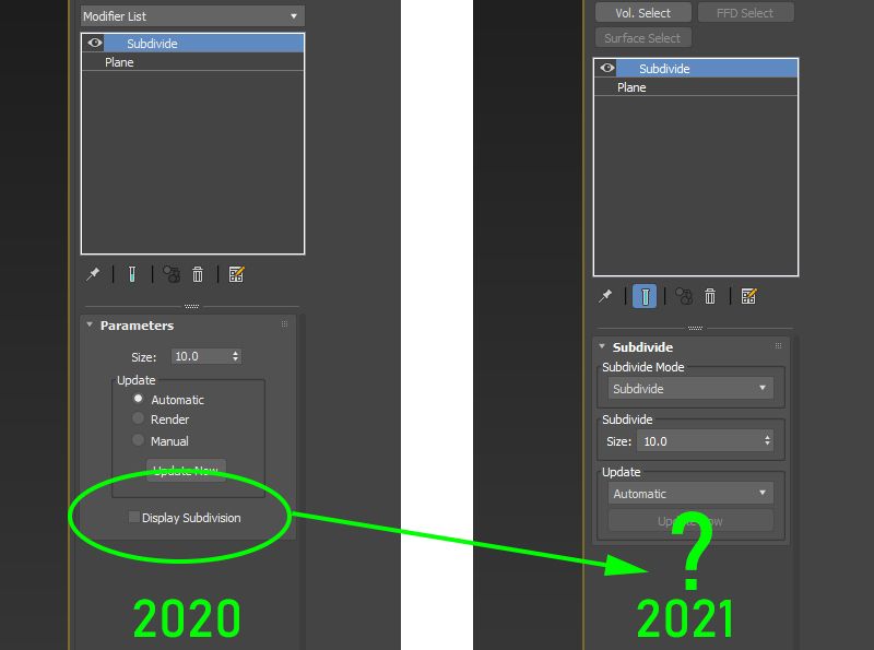 New Subdivide modifier - Features go missing in "new and improved" version  - Autodesk Community - 3ds Max
