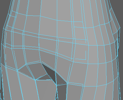 More duplication on the lower torso