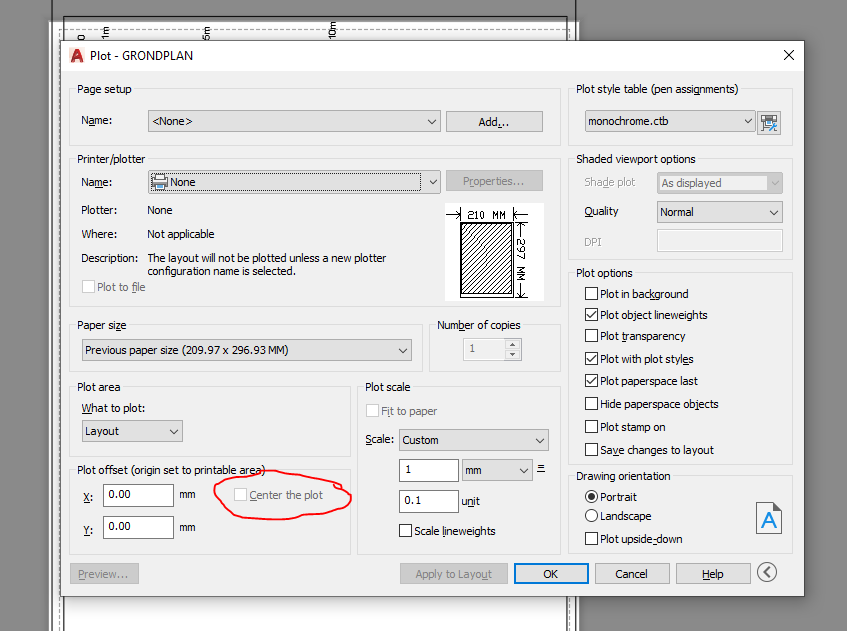 Solved: I can't center my layout - Autodesk Community