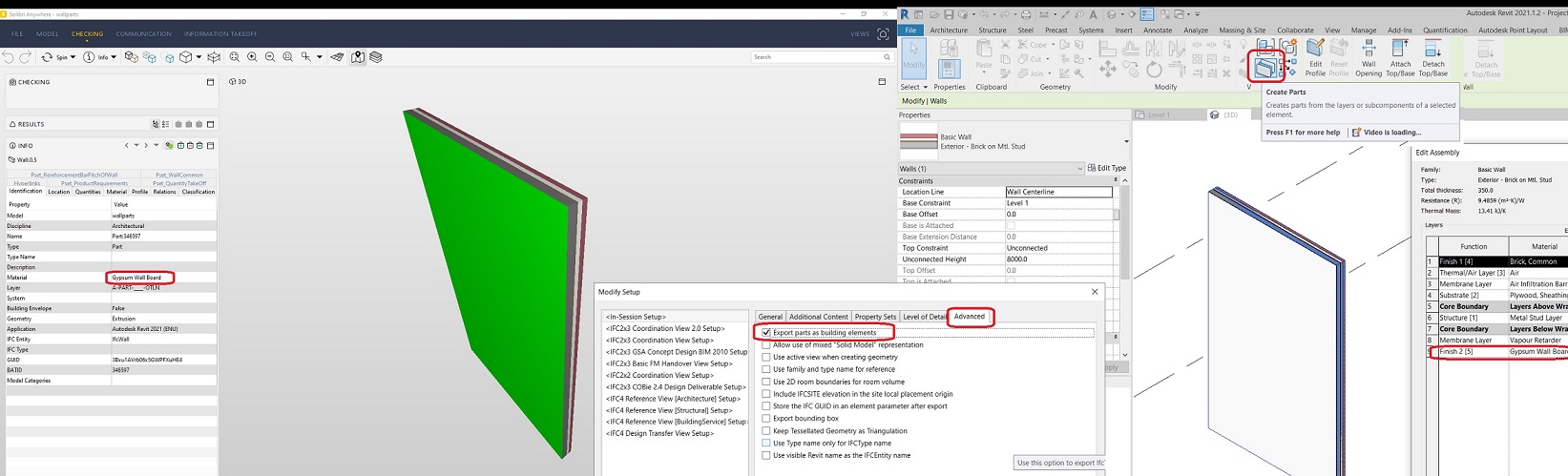 Problem On IFC 2x3 Exporting And Materials On Multiple Layers Wall ...