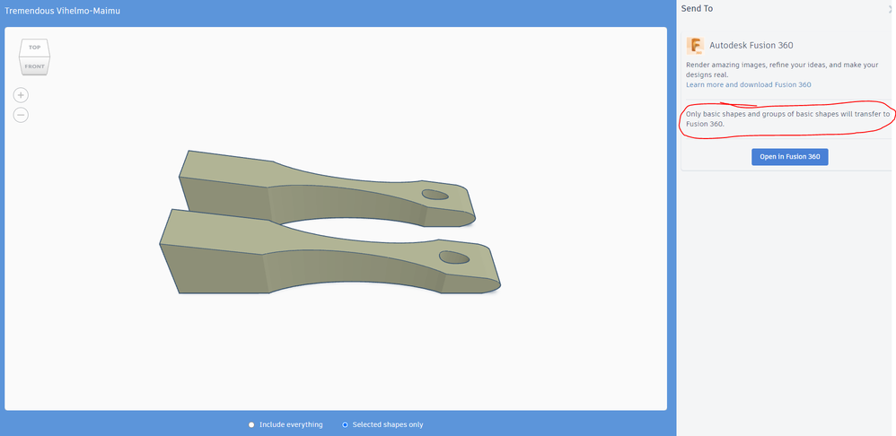 Mandatory is to create the 3D model using basic shapes only