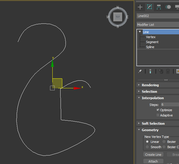 Почему не изменяется длина bezier 3ds max