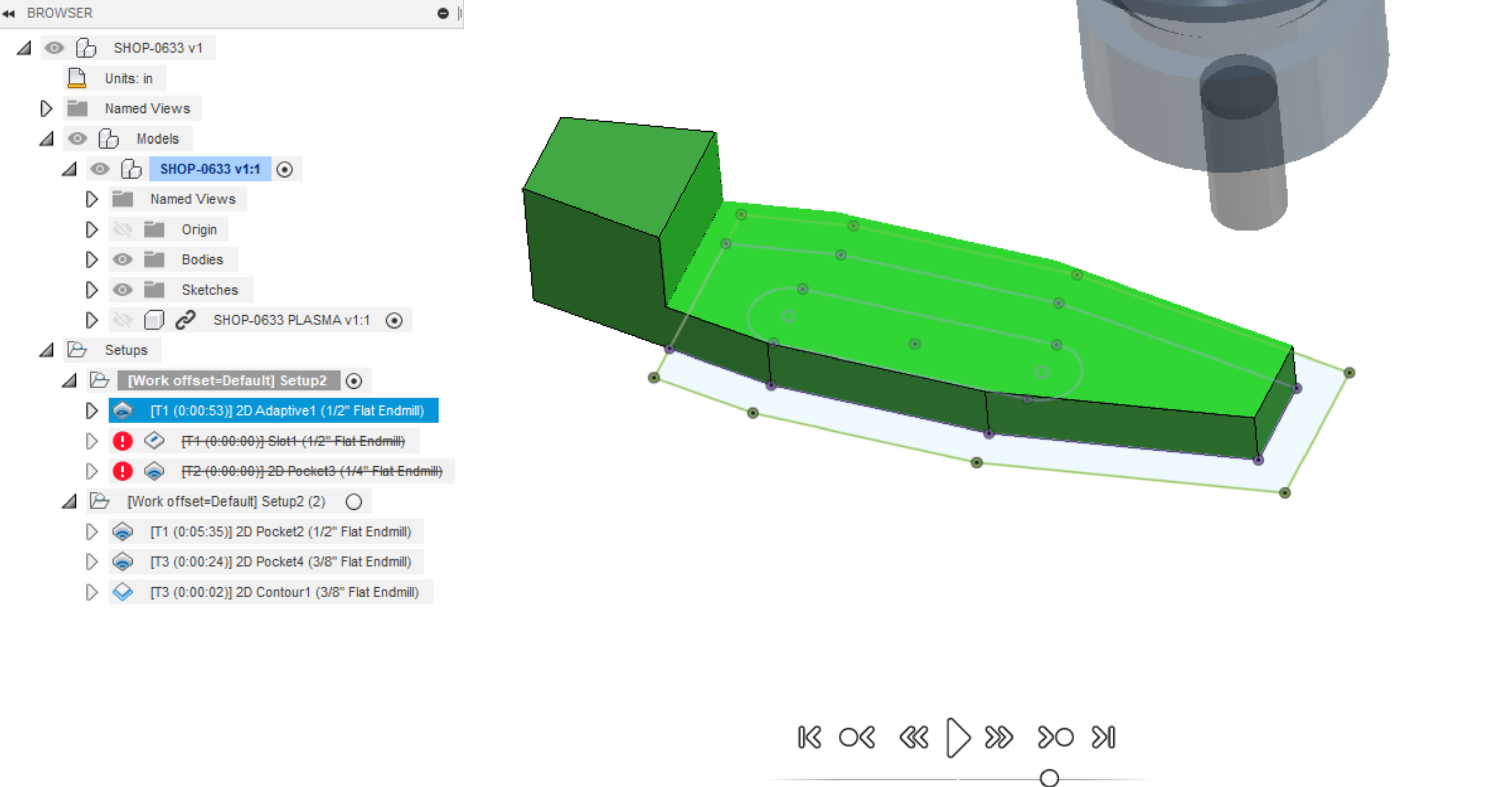 Solved: 2d Adaptive clearing leaves material in Fusion - Autodesk Community