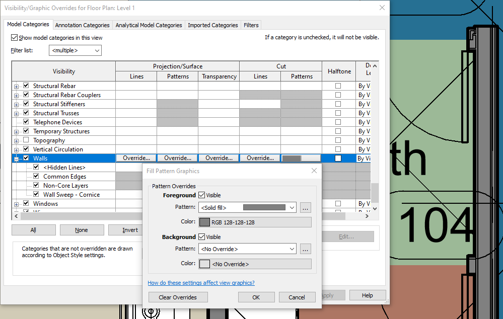Show Different Cut Pattern for Walls in Plan vs Section - Autodesk ...