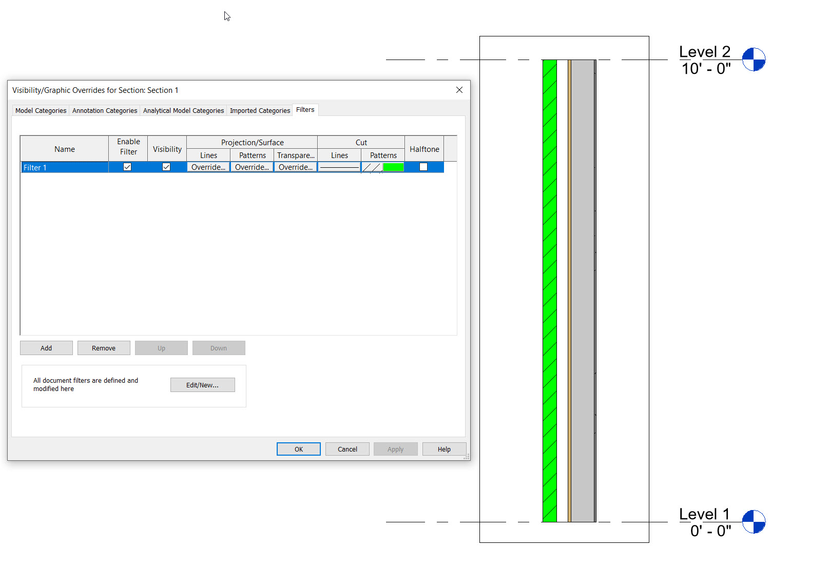 Show Different Cut Pattern for Walls in Plan vs Section - Autodesk ...