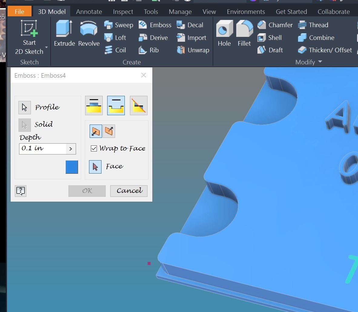 Font emboss no meaningful result - Autodesk Community