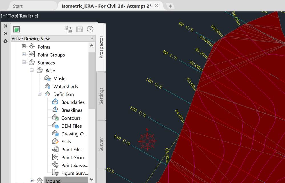 Autodesk Civil 3D Help  About Minimizing Flat Areas in a Surface