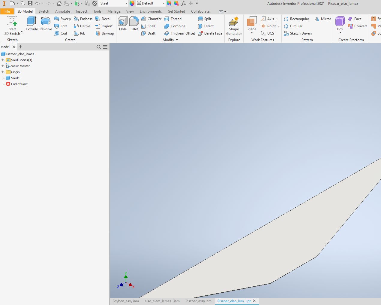 No sketch in Inventor 2021 - Solid bodies - Autodesk Community