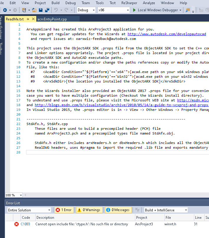 Solved: Installation of Visual Studio for ObjectARX2018 - Autodesk ...