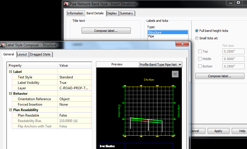 Solved: Pipe Network Band Style - grayed out layers - Autodesk Community