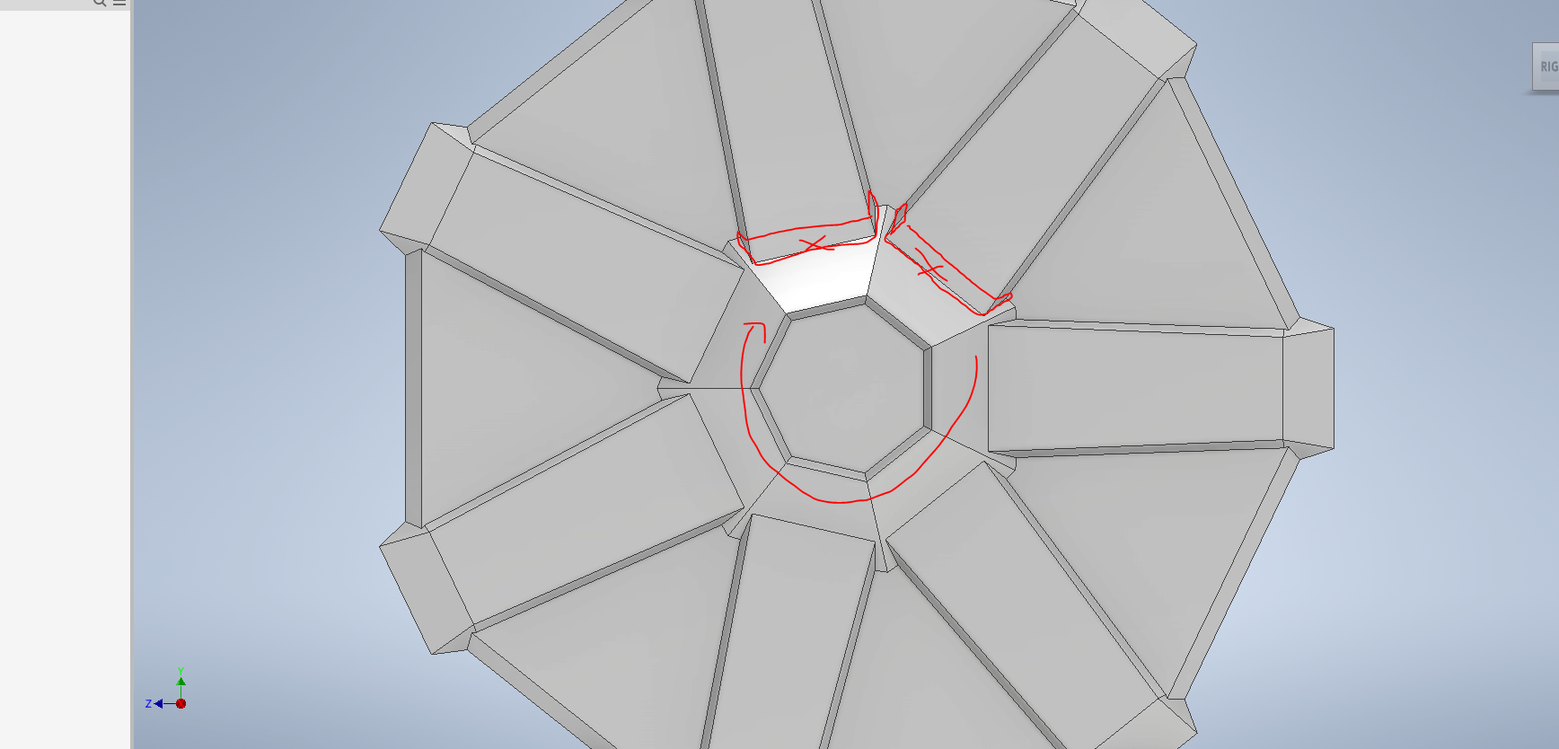 How can I cut this angled edge on this rim? - Autodesk Community