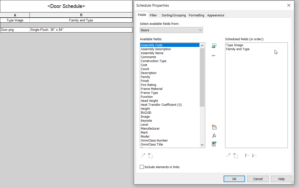 Solved: Door and Window schedule - Autodesk Community