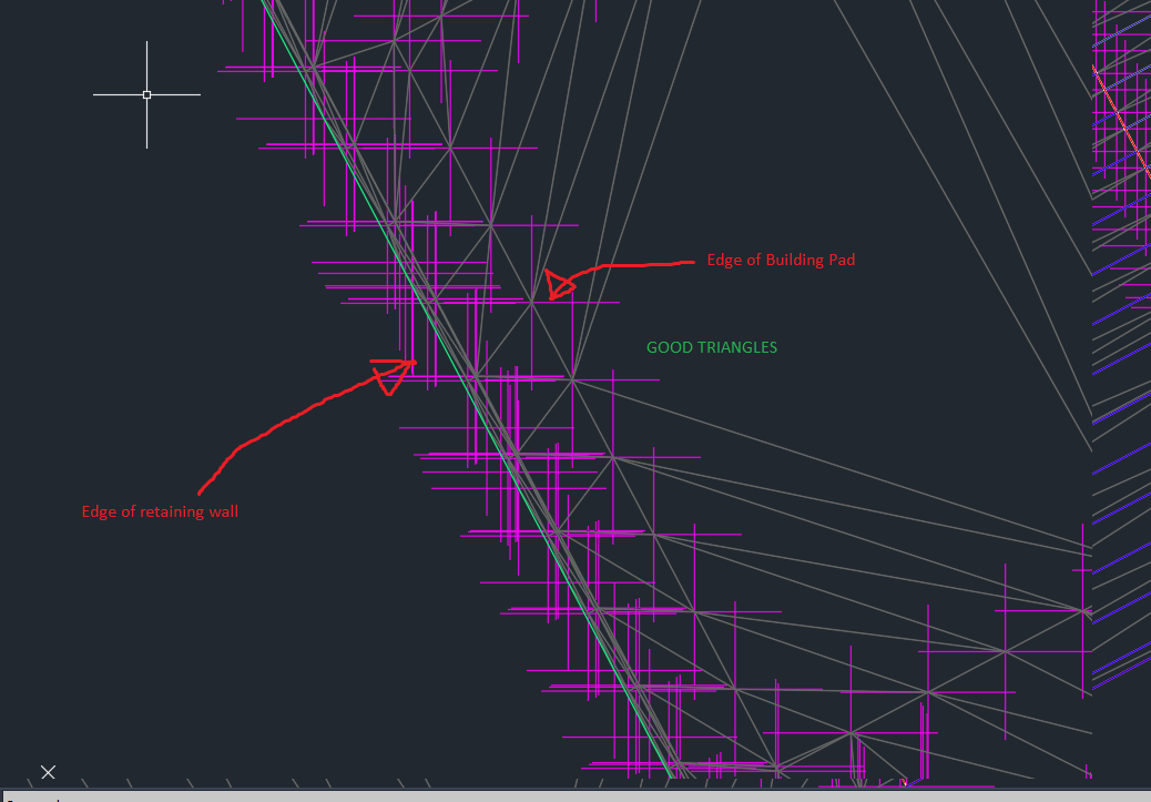 Road corridor surface won't triangulate with adjacent point when pasted ...
