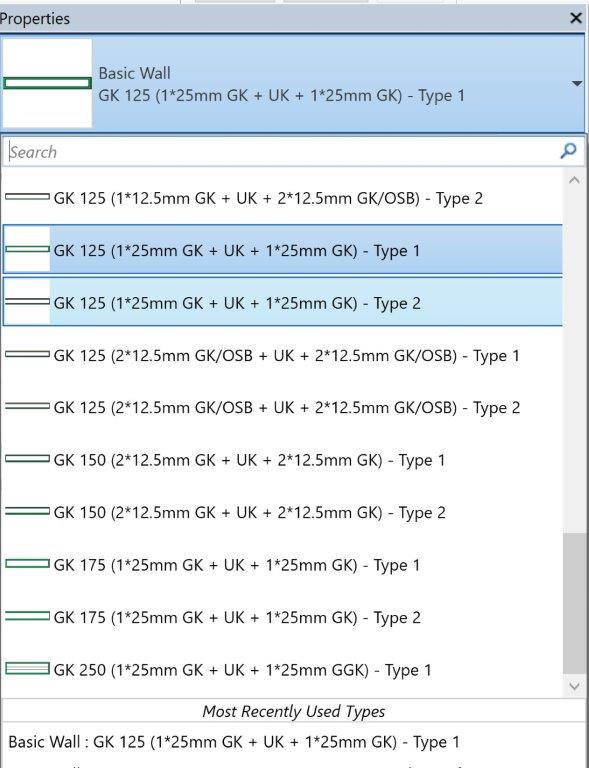 Solved Wall Type Menu not scrolling down Autodesk Community