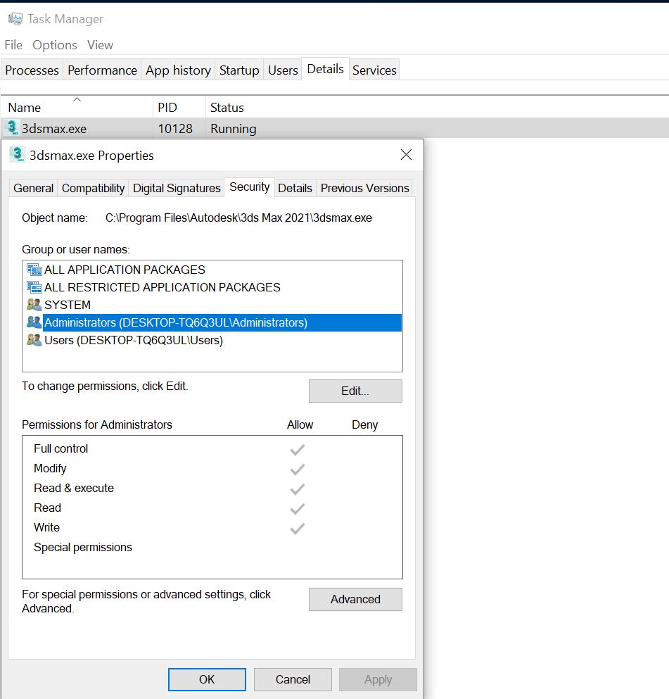 Access is denied - changing affinity doesn't work (admin) - Autodesk ...