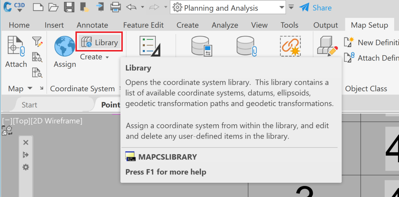 map3d coordinate library menu not opening - Autodesk Community