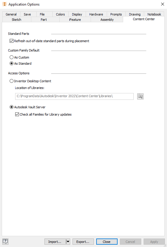 Solved: Missing standard content centre files - Autodesk Community